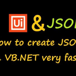 How to create JSON in VB.NET very fast (UiPath)
