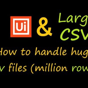 How to handle large CSV files in UiPath (ODBC database)