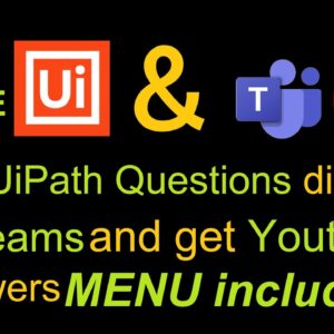 Ask UiPath Questions direct on MS Teams and you will get YouTube answers at the exact second