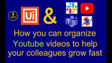 How you can organize Youtube videos to help your colleagues to grow fast