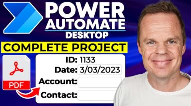 Power Automate Desktop: PDF Extraction and Application Entry
